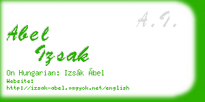 abel izsak business card