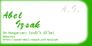 abel izsak business card